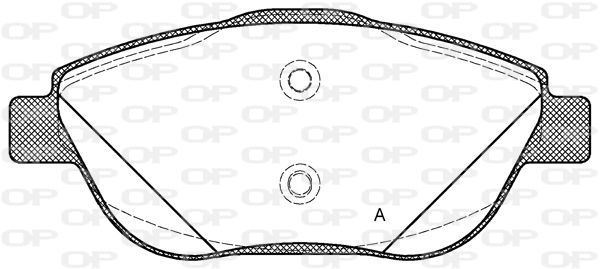 OPEN PARTS Комплект тормозных колодок, дисковый тормоз BPA1392.10
